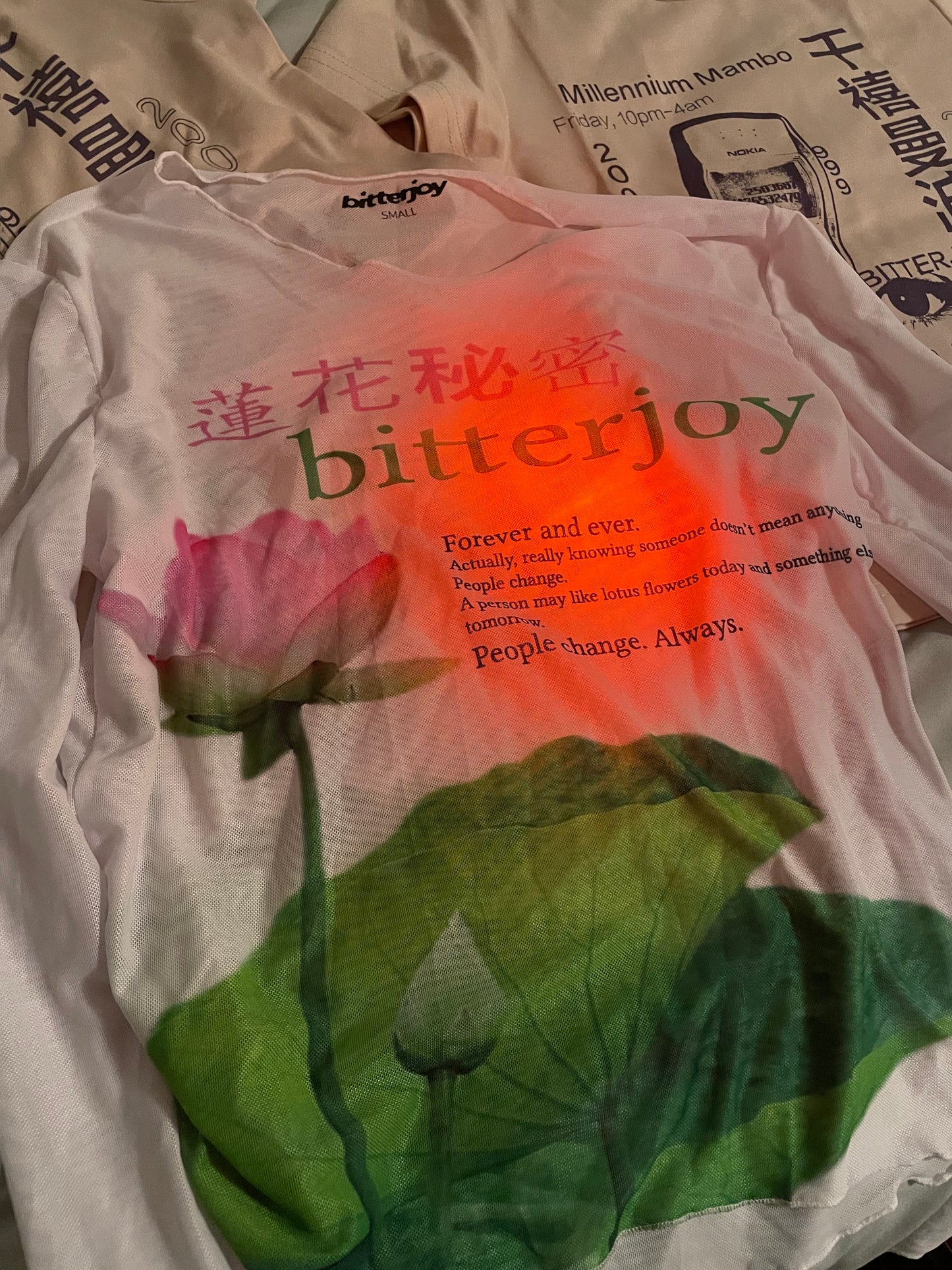 "Lotus Secret" Mesh Long Sleeve